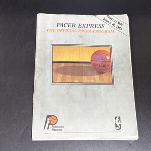 Pacer Express The Official Pacer Program Indiana Pacers1983,Vintage Mangazine